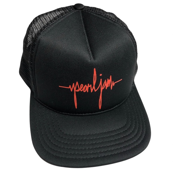 Pearl Jam Other - Pearl Jam 2020 Gigaton Tour Trucker Hat Black Snapback Eddie Vedder Like New